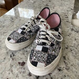 Vans Black and White Patchwork Sneakers